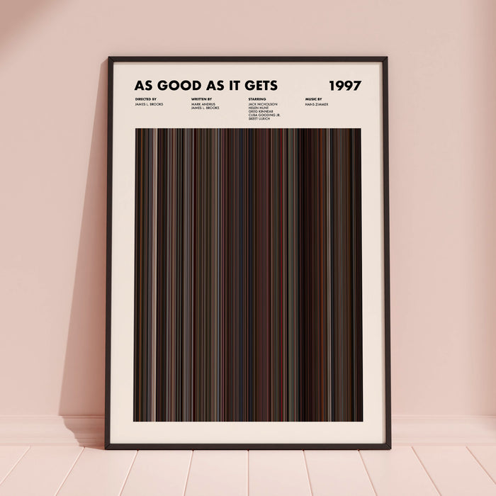 As Good As It Gets Movie Barcode Poster