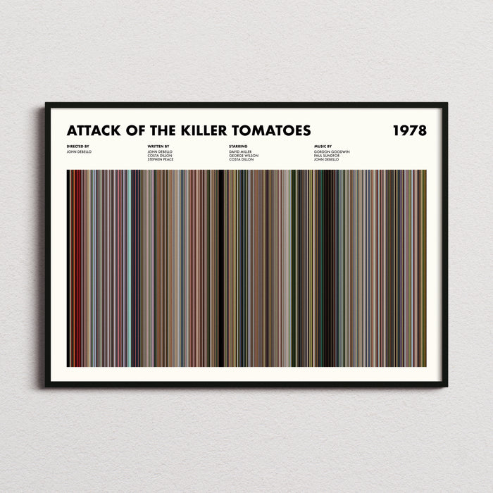 Attack Of The Killer Tomatoes Movie Barcode Poster