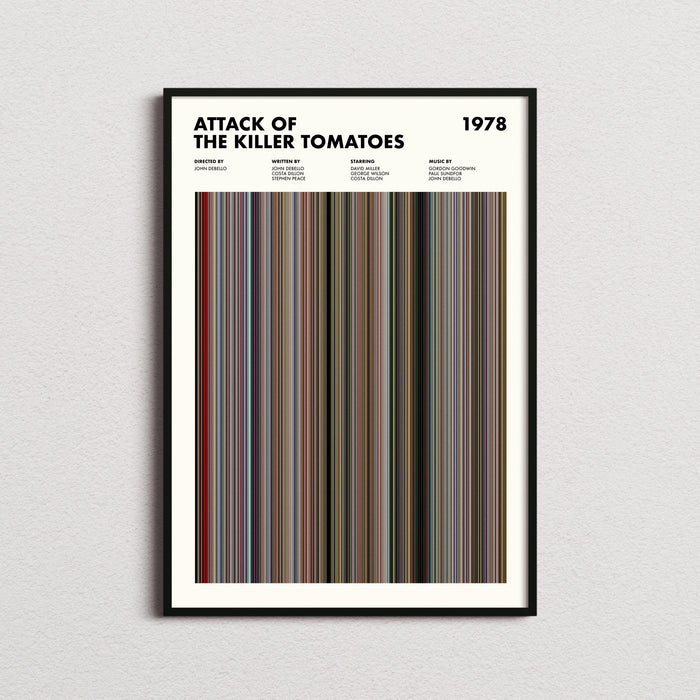 Attack Of The Killer Tomatoes Movie Barcode Poster