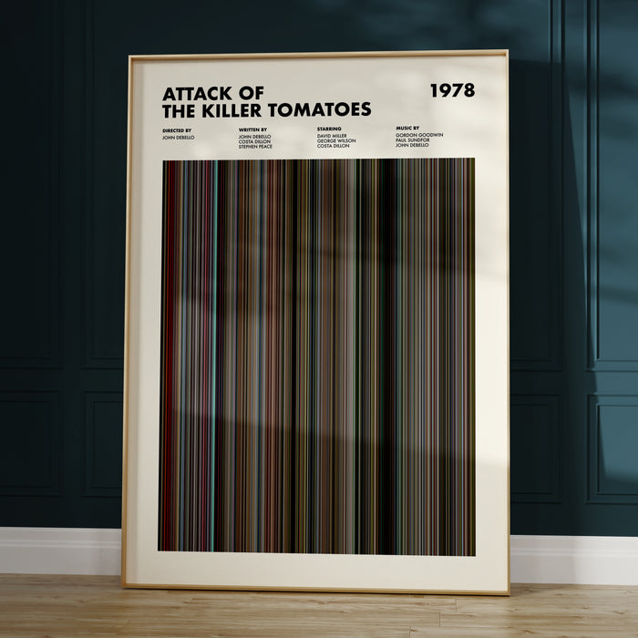 Attack Of The Killer Tomatoes Movie Barcode Poster