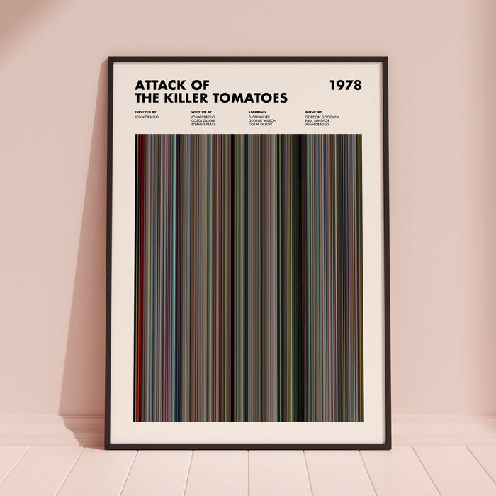 Attack Of The Killer Tomatoes Movie Barcode Poster