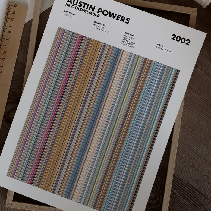 Austin Powers in Goldmember Movie Barcode Poster