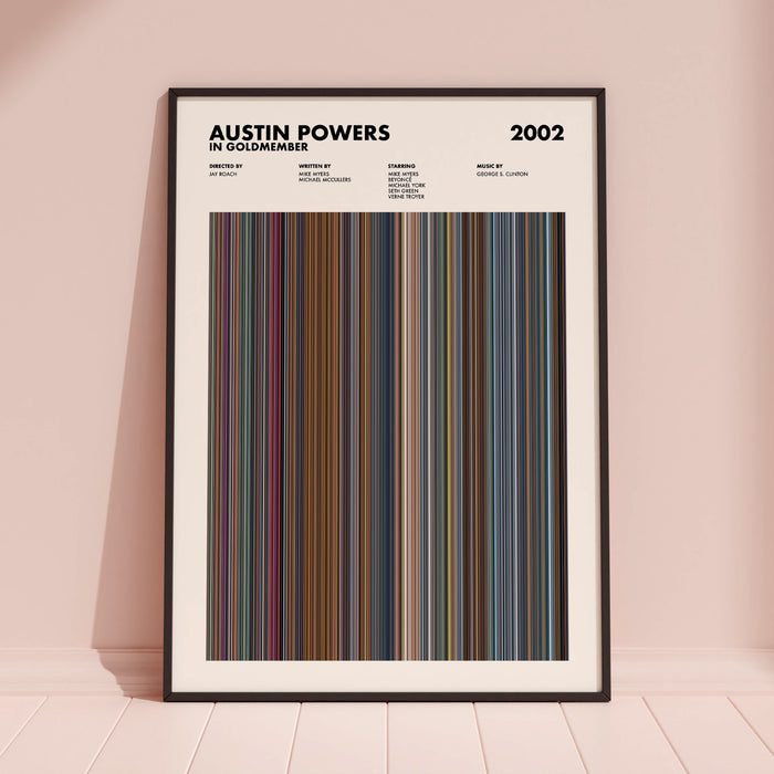 Austin Powers in Goldmember Movie Barcode Poster