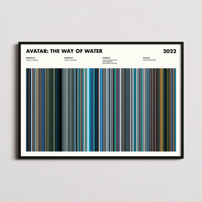 Avatar The Way Of Water Movie Barcode Poster