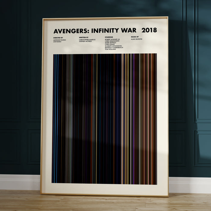Avengers Infinity War Movie Barcode Poster