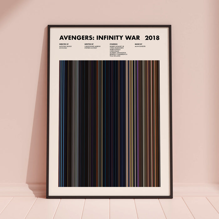 Avengers Infinity War Movie Barcode Poster