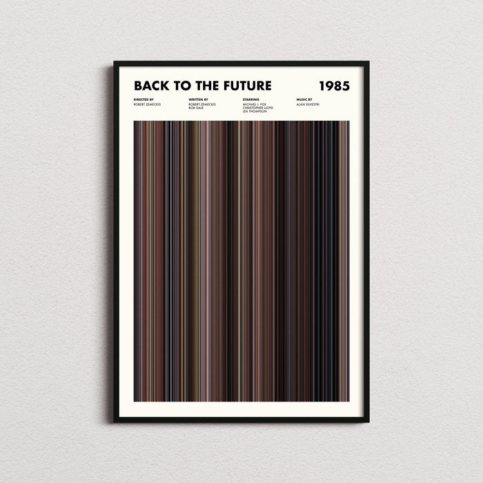 Back To The Future Movie Barcode Poster