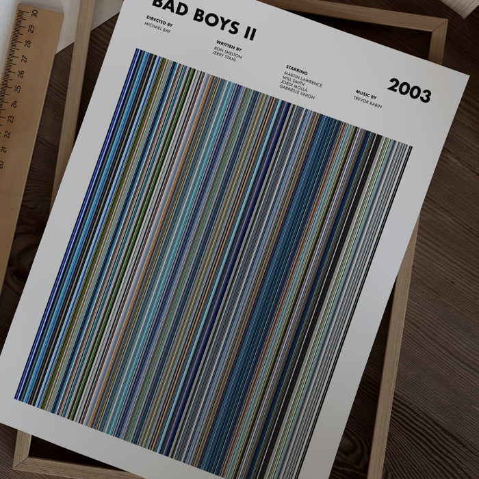 Bad Boys 2 Movie Barcode Poster