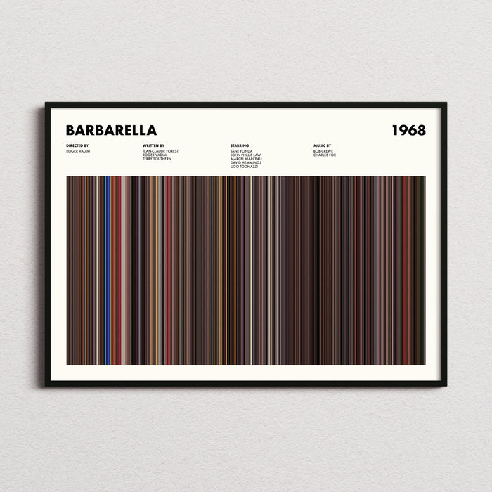 Barbarella Movie Barcode Poster