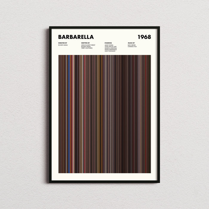 Barbarella Movie Barcode Poster