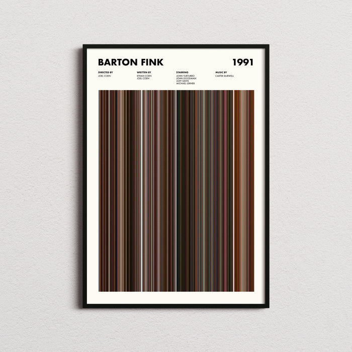 Barton Fink Movie Barcode Poster