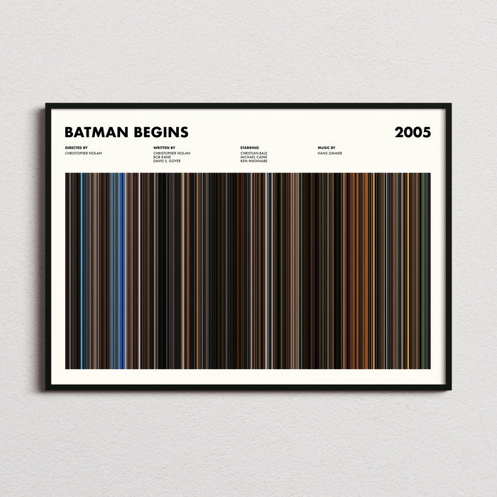 Batman Begins Movie Barcode Movie Barcode Poster