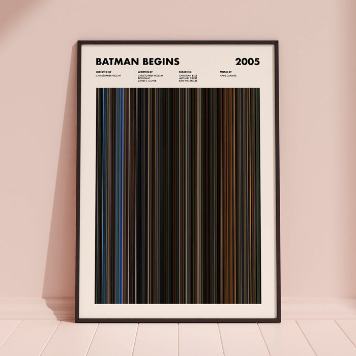 Batman Begins Movie Barcode Movie Barcode Poster
