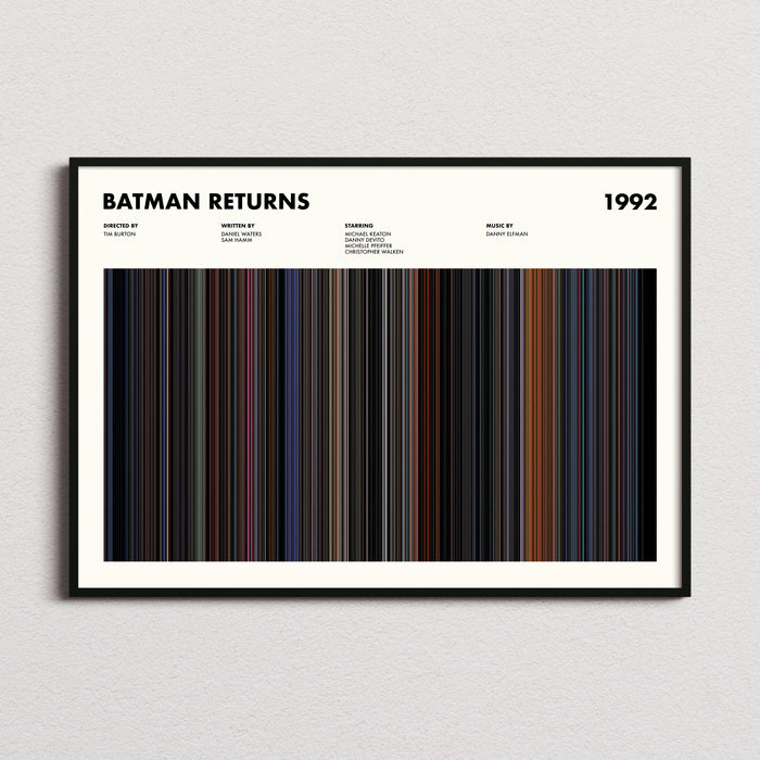 Batman Returns Movie Barcode Poster