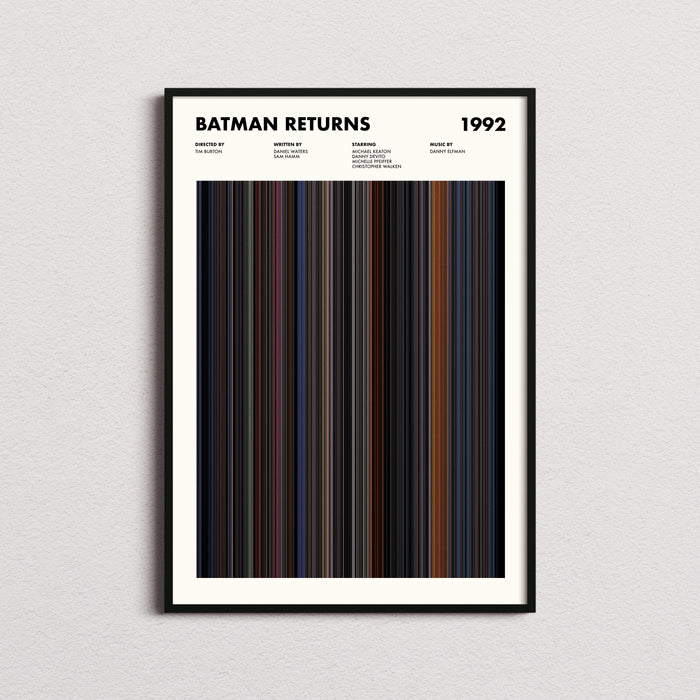 Batman Returns Movie Barcode Poster