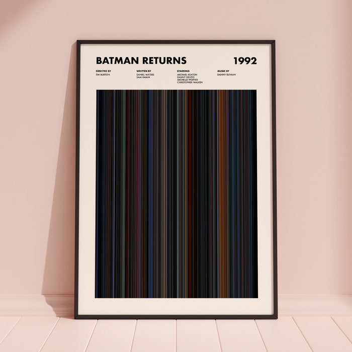 Batman Returns Movie Barcode Poster