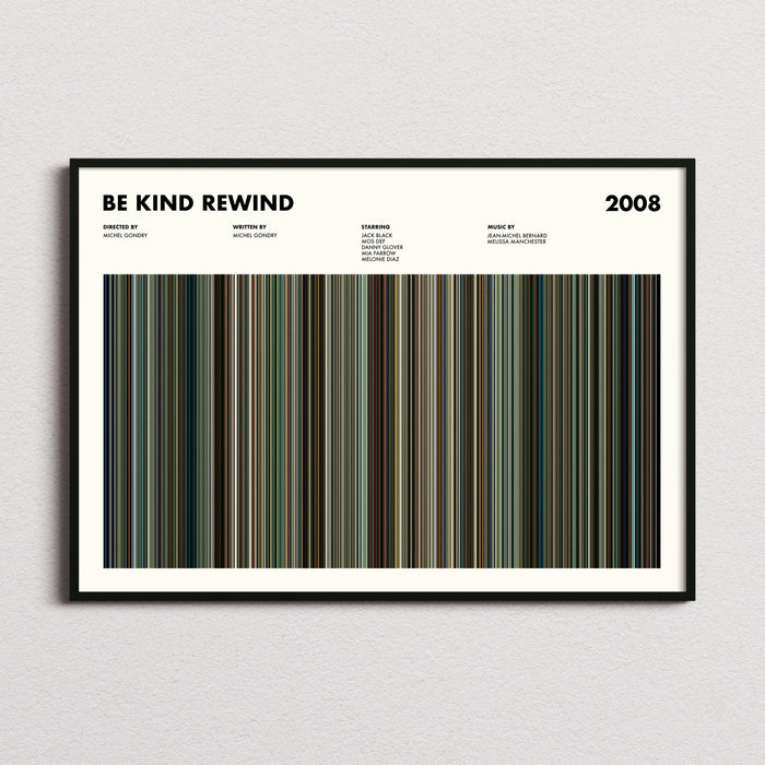 Be Kind Rewind Movie Barcode Poster