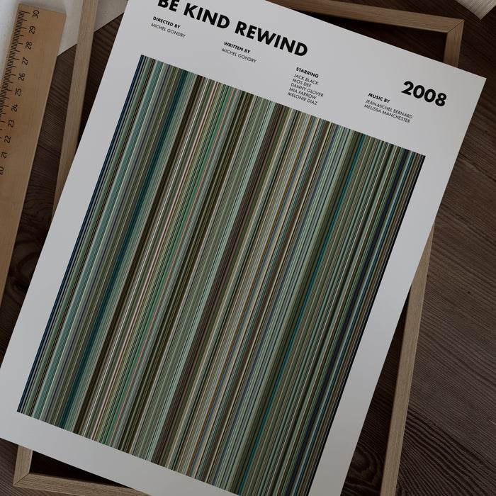 Be Kind Rewind Movie Barcode Poster