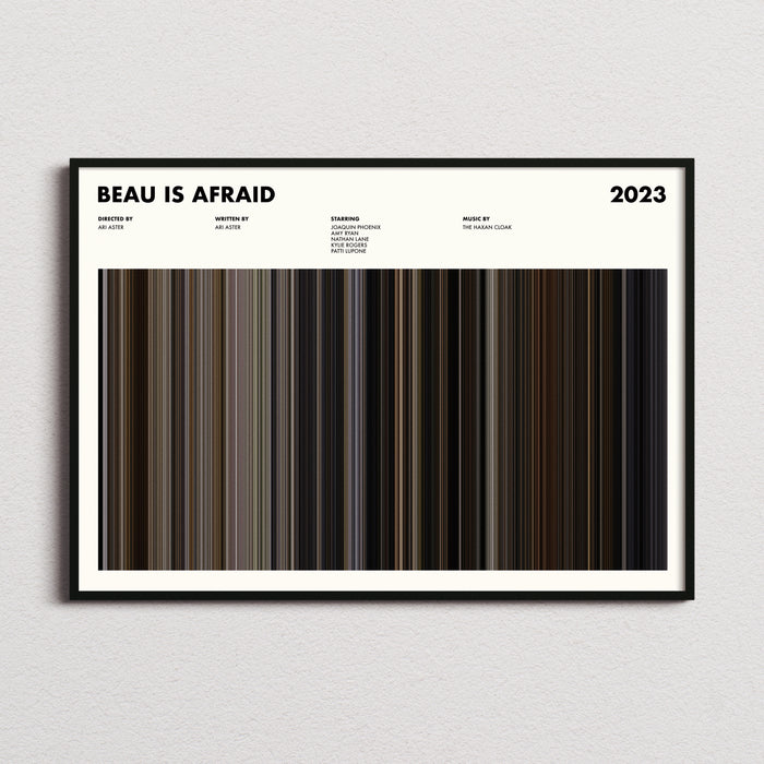 Beau Is Afraid Movie Barcode Poster