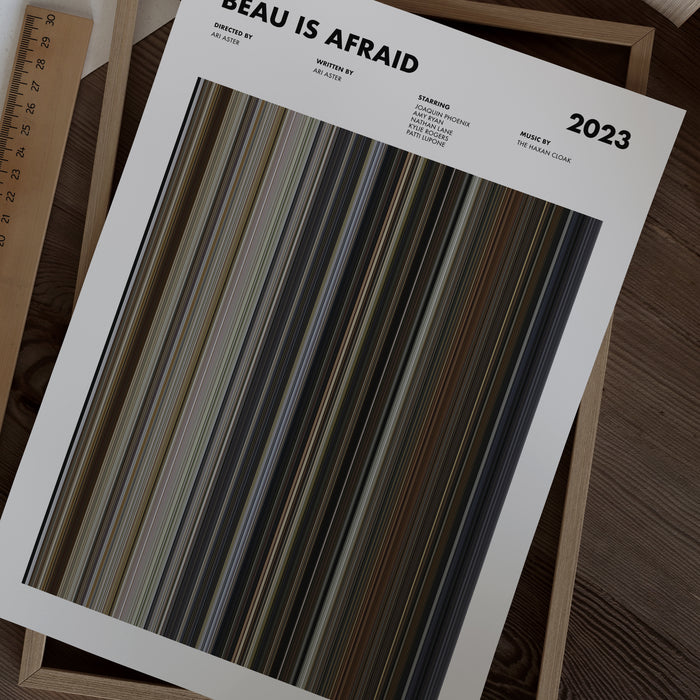 Beau Is Afraid Movie Barcode Poster