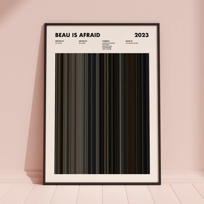 Beau Is Afraid Movie Barcode Poster