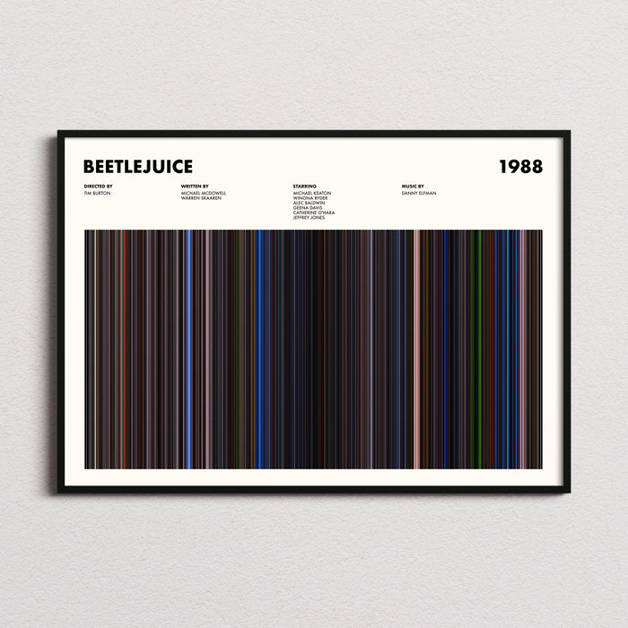 Beetlejuice Movie Barcode Poster