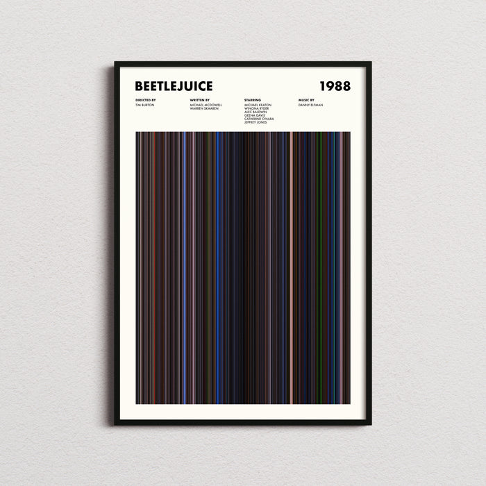 Beetlejuice Movie Barcode Poster