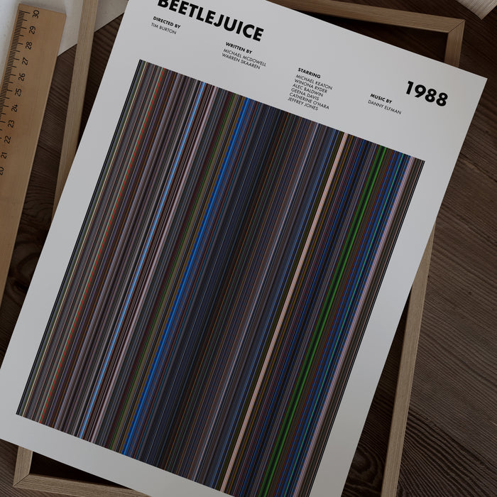 Beetlejuice Movie Barcode Poster