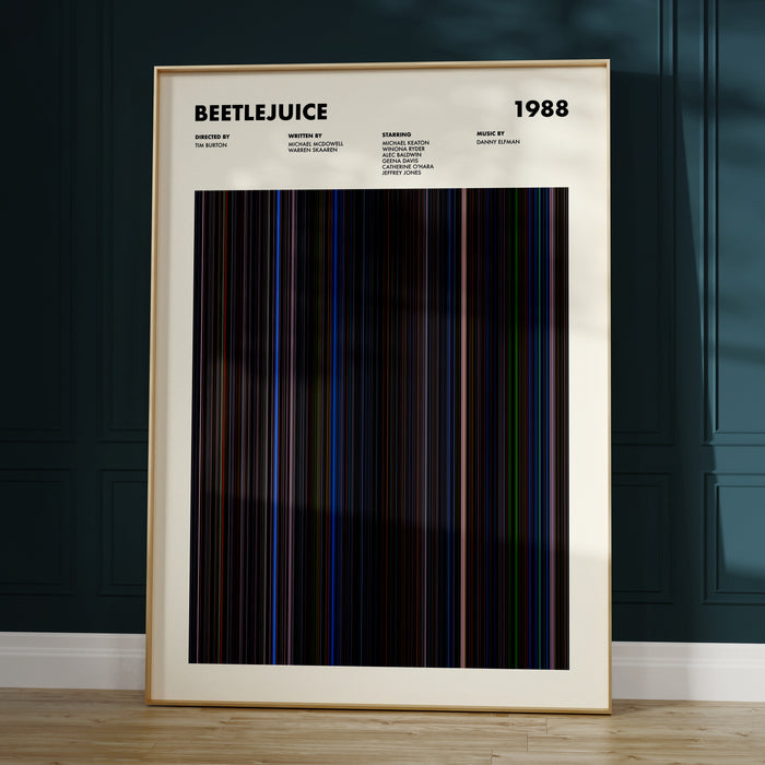 Beetlejuice Movie Barcode Poster