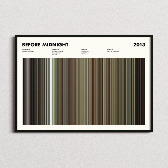 Before Midnight Movie Barcode Poster