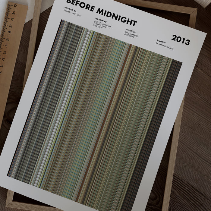 Before Midnight Movie Barcode Poster