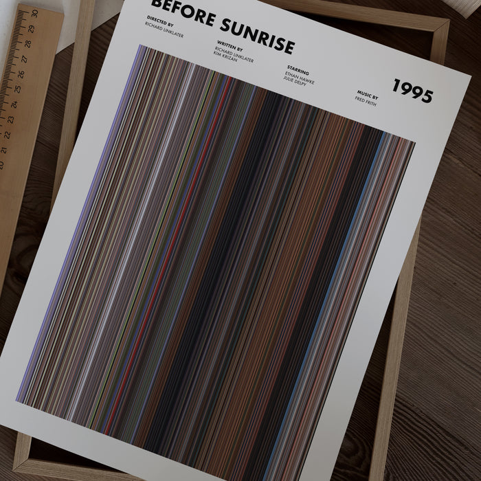 Before Sunrise Movie Barcode Poster