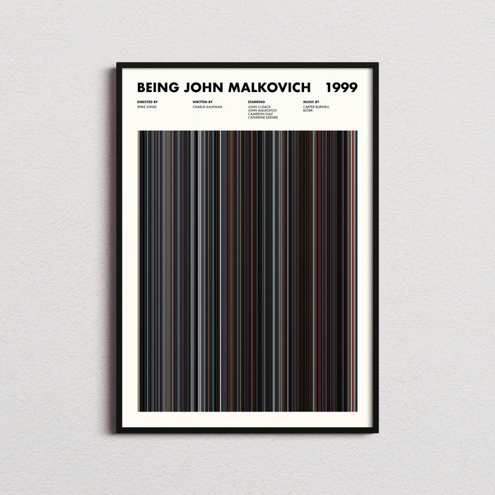 Being John Malkovich Movie Barcode Poster