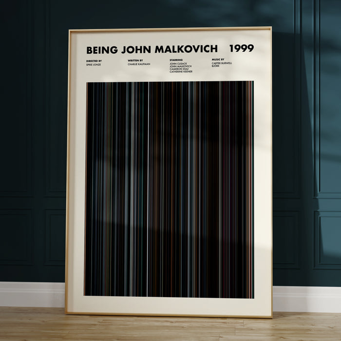 Being John Malkovich Movie Barcode Poster