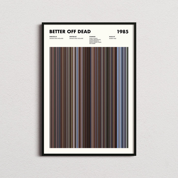 Better Off Dead Movie Barcode Poster