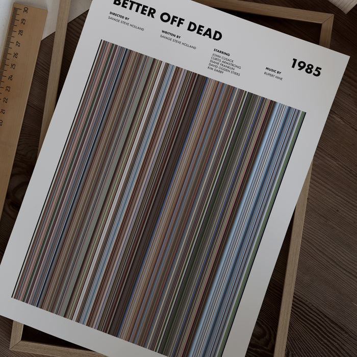 Better Off Dead Movie Barcode Poster