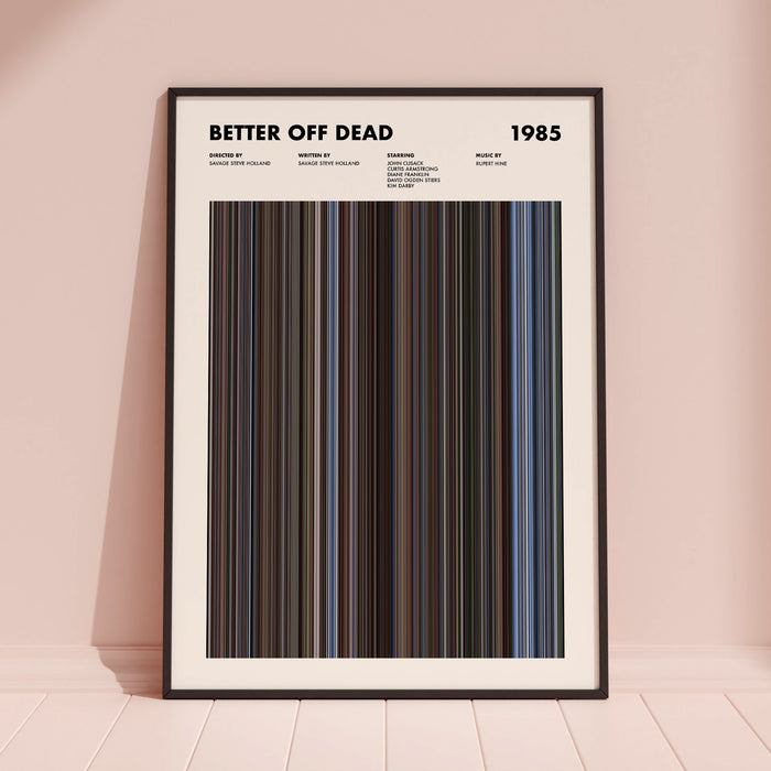 Better Off Dead Movie Barcode Poster