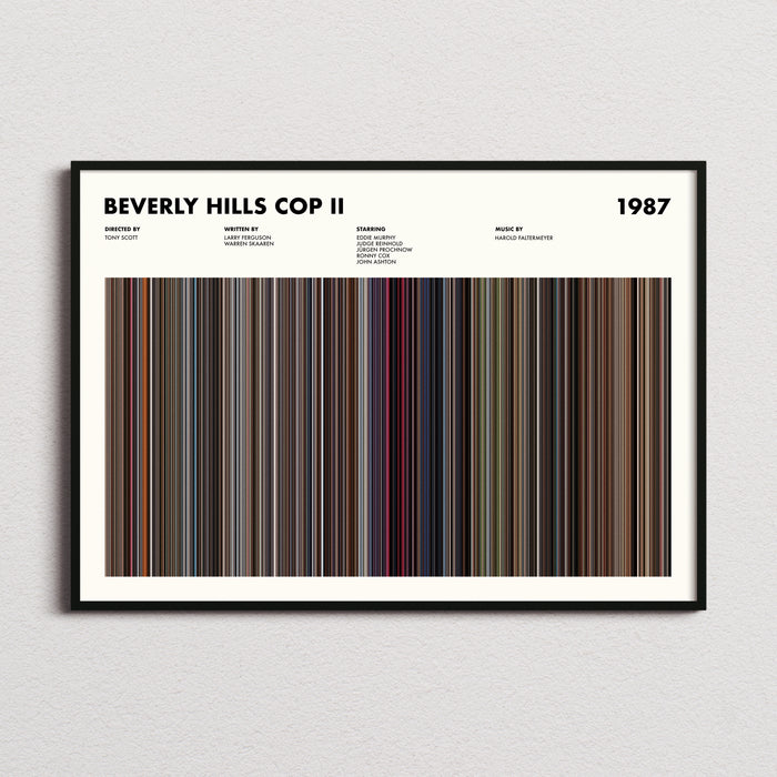 Beverly Hills Cop 2 Movie Barcode Poster