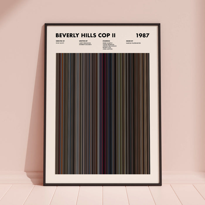 Beverly Hills Cop 2 Movie Barcode Poster