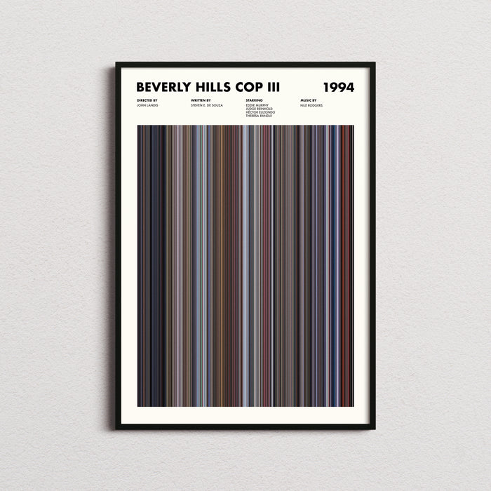 Beverly Hills Cop 3 Movie Barcode Poster