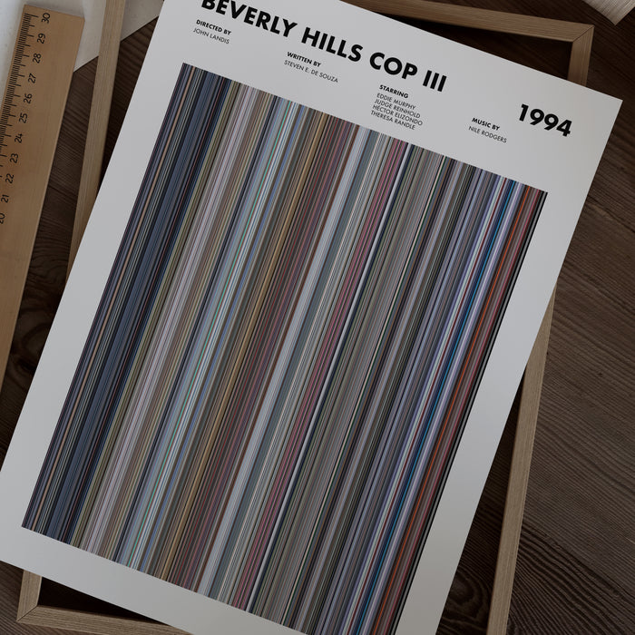 Beverly Hills Cop 3 Movie Barcode Poster