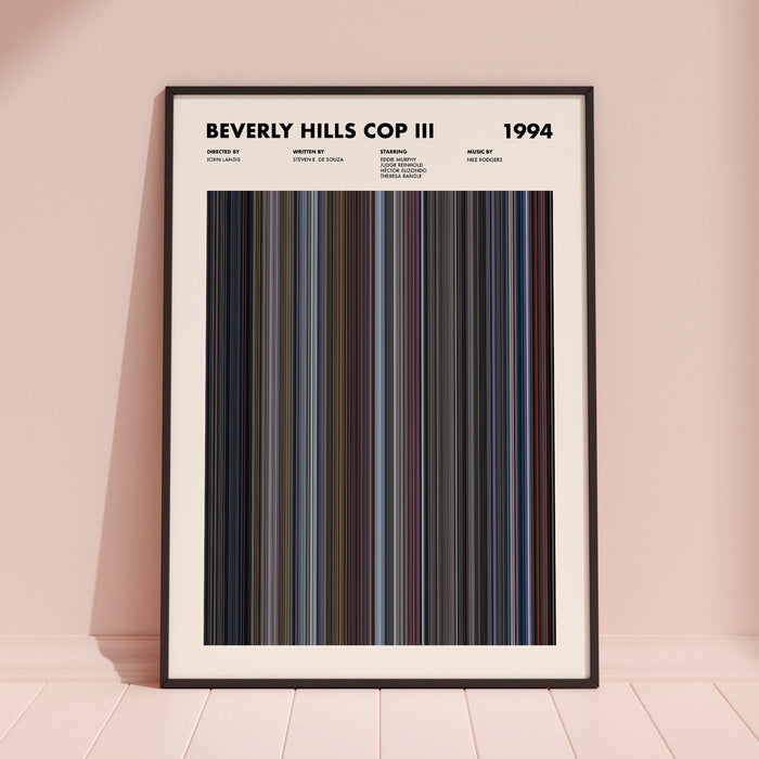 Beverly Hills Cop 3 Movie Barcode Poster