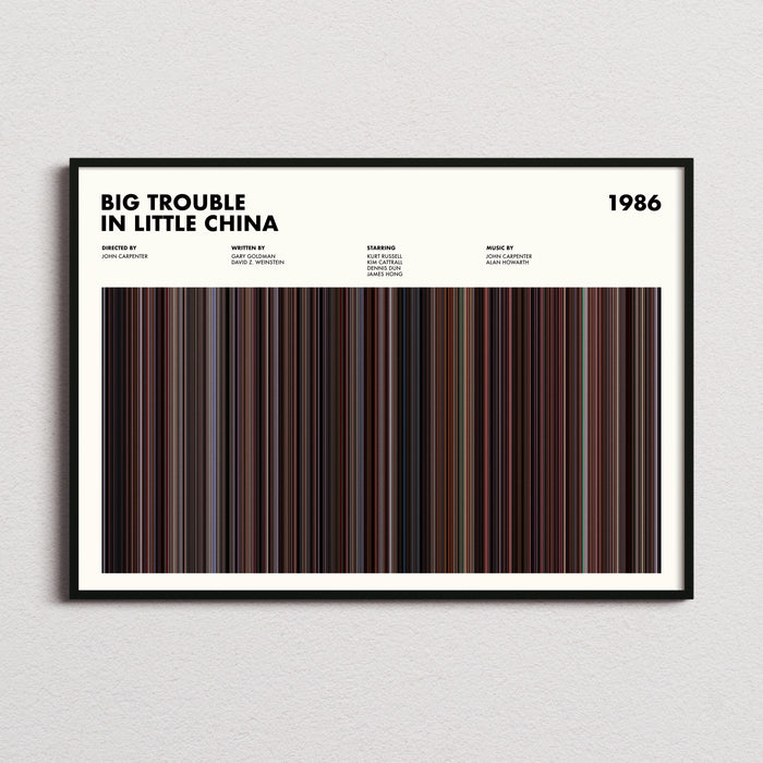 Big Trouble In Little China Movie Barcode Poster