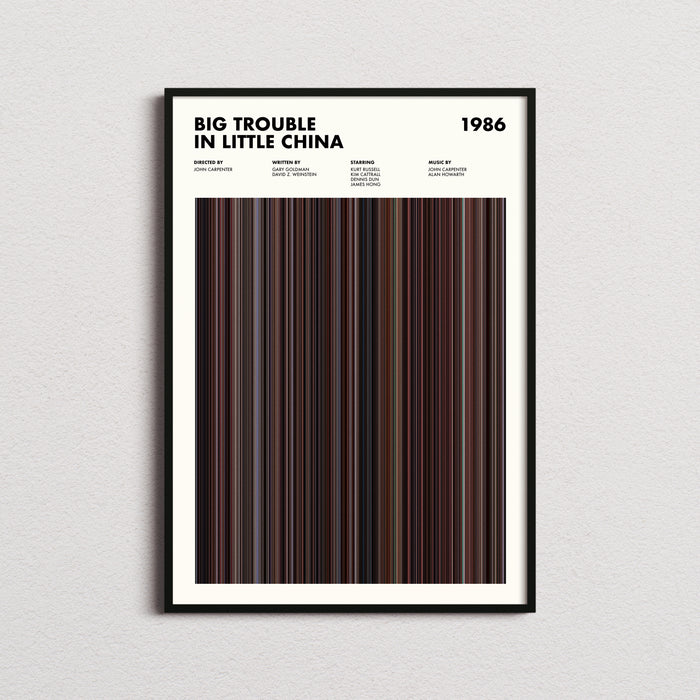 Big Trouble In Little China Movie Barcode Poster