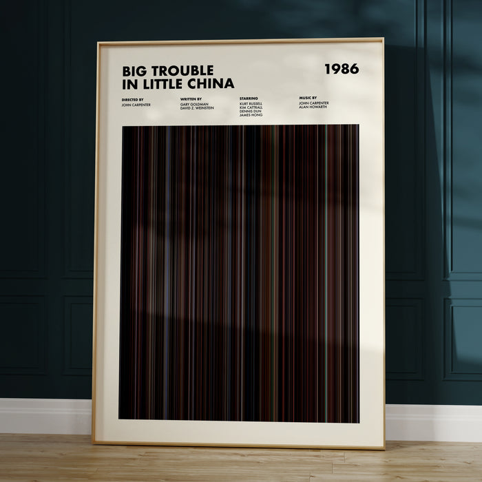 Big Trouble In Little China Movie Barcode Poster