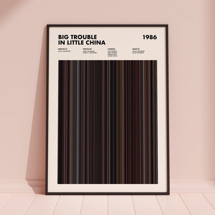 Big Trouble In Little China Movie Barcode Poster