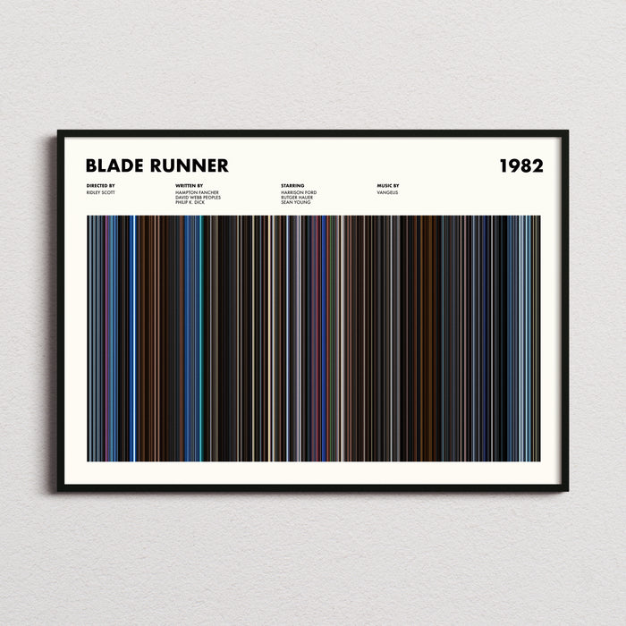 Blade Runner 1982 Movie Barcode Poster