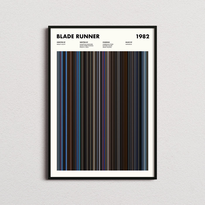 Blade Runner 1982 Movie Barcode Poster