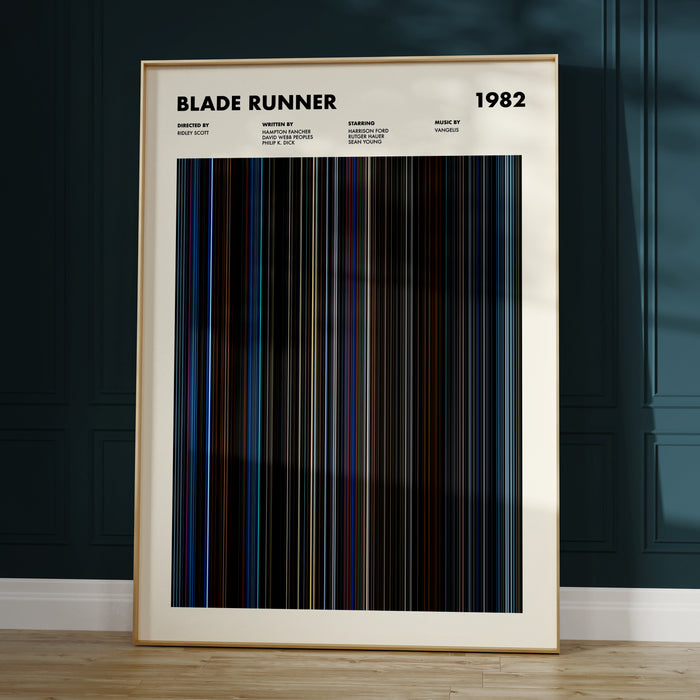 Blade Runner 1982 Movie Barcode Poster