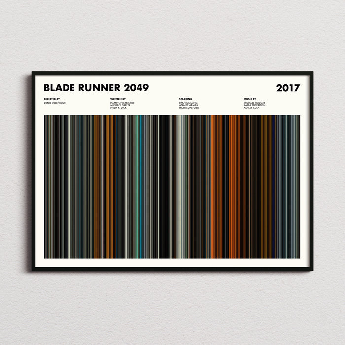 Blade Runner 2049 Movie Barcode Poster